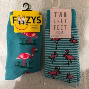Two pairs of Flamingo socks